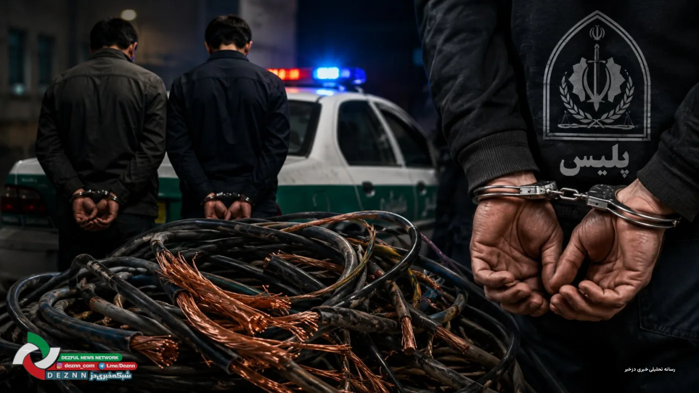 انهدام ۲ باند سارقان سیم برق در دزفول