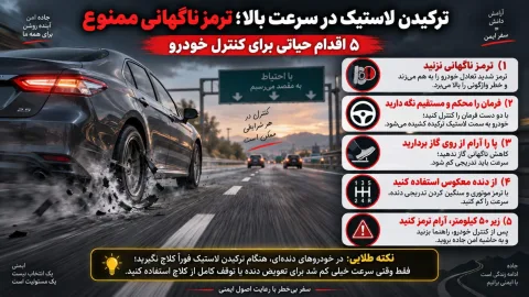 ترکیدن لاستیک در سرعت