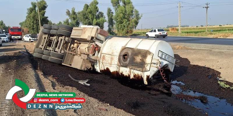 برخورد دو دستگاه تریلر باعث ایجاد ترافیک سنگین در بزرگراه شوش اهواز شد